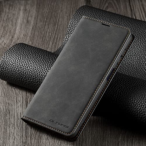 Flip coque pour Samsung Galaxy A15 premium avec finitions soignées noir