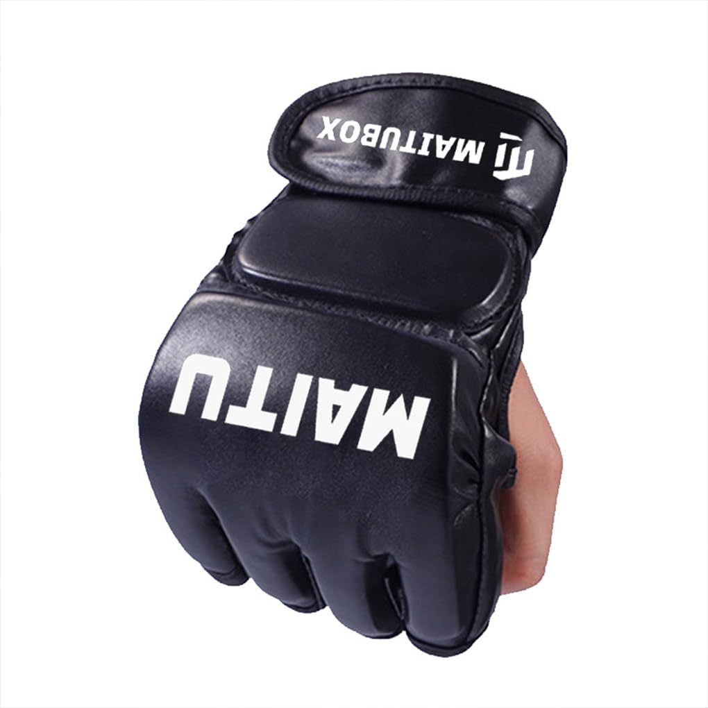 Guantoni da boxe professionali con cuscinetto imbottito spesso, | da rompere, ottimi per muay thai, karate e kickboxing. Guantoni da boxe a mezze dita.