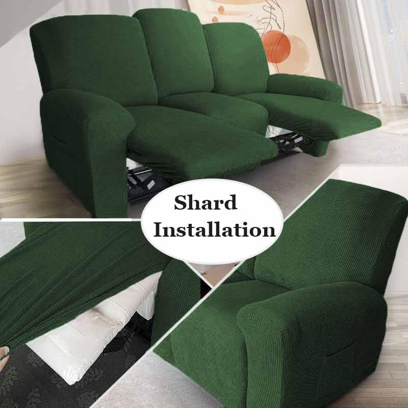 Copripoltrona Relax Reclinabile Elasticizzato, Fodera per Poltrona Reclinabile Copri Poltrona Relax con Braccioli Elettrica(23)