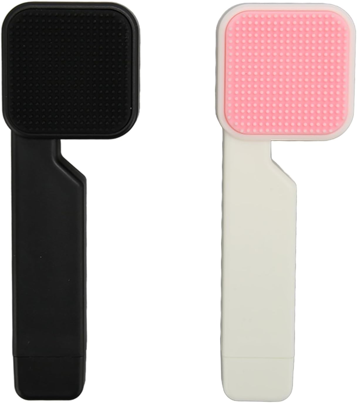 2Pcs Dubbelzijdig Gezicht Borstel Zachte Borstelharen Ergonomische Lange Handvat Exfoliator Facial Scrubber voor het Verminderen van Overtollige Olie
