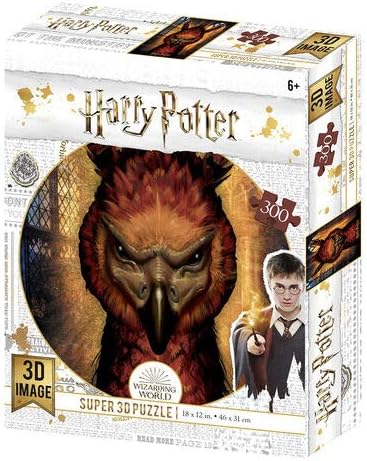 Harry PotterHP33009 Fawkes Lenticular Puzzle 300 Pieces 3D Effect, Multicoloured, One Size