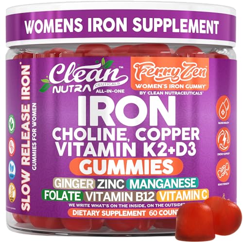 Clean Nutraceuticals Clean Nutra FerryZen Iron Gummies for Women - with Choline
