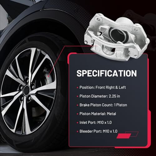 Image of BDFHYK 19-B6268 19-B6269 Front Disc Brake Caliper Assembly Compatible with Hyundai Elantra 2009-2012, Compatible with Kia Forte Forte Koup 2010-2013 Forte5 2012-2013, 2.0L L4, GAS 2pcs