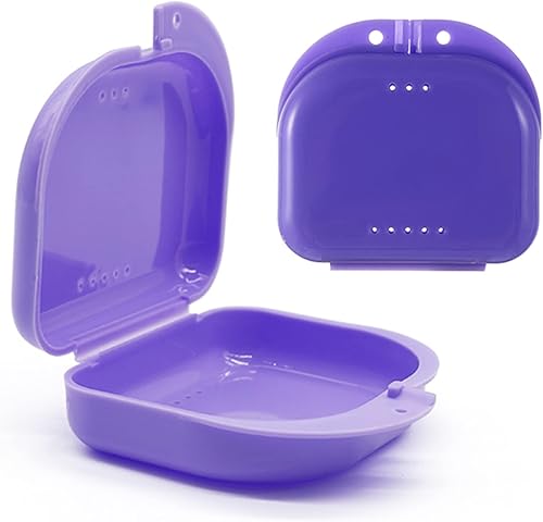 Miniatura 1 de 2 fundas de retención de ortodoncia, estuche de retenedor, estuche de dentadura con orificios de ventilación para protector bucal y hilo dental
