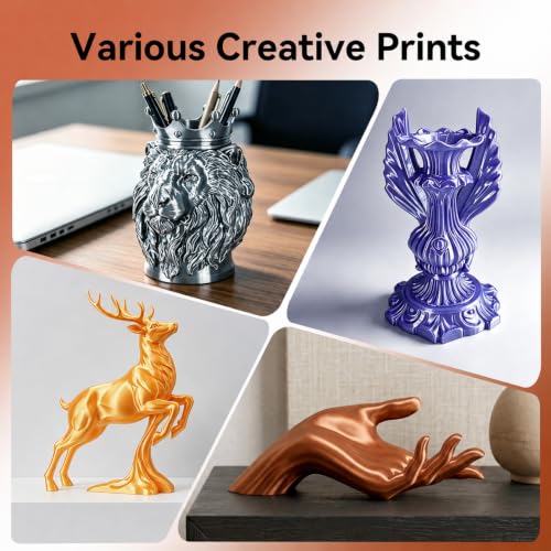 Image of Kingroon Silk Copper PLA 3D Printer Filament 1.75mm, Dimensional Accuracy + /- 0.03 mm, 1 kg Spool(2.2lbs) PLA Shiny Filament-(Copper)