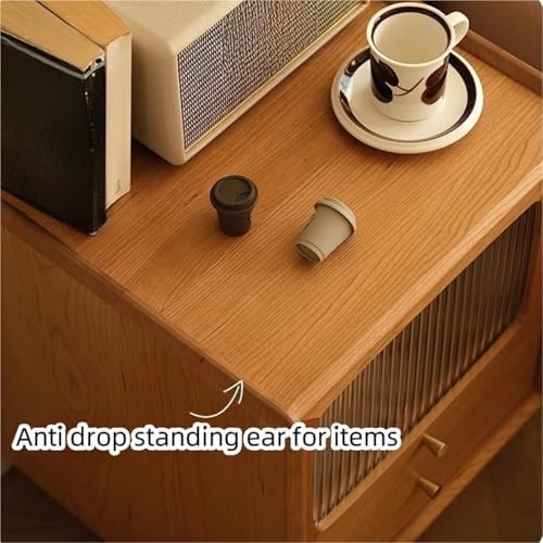 Mid-Century Modern Nightstand - Real Oak Wooden Bedside Table with Storage - Stylish End Table & Coffee Table for Bedroom, Living Room - Durable, Versatile Design