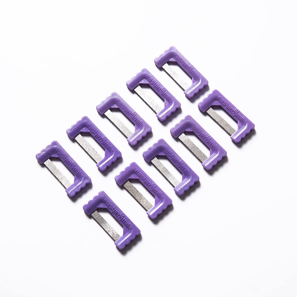 10PCS Dental IPR Kit Orthodontic Polishing Abrasive Strips (Purple)