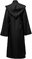 Vista 2 de GraduationMall Capa con capucha para hombre, bata Sith negra para Halloween, disfraz de cosplay para mago Darth Sidious mortífero