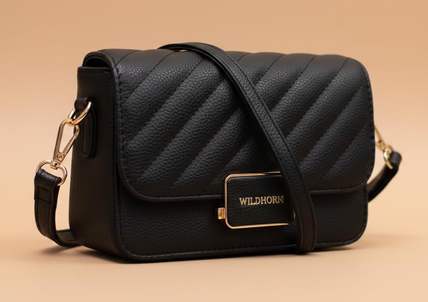 Image of WildHorn Vegan Leather Women's Crossbody Sling Bag | Ladies Quilted Purse Handbag | Gift for Women
