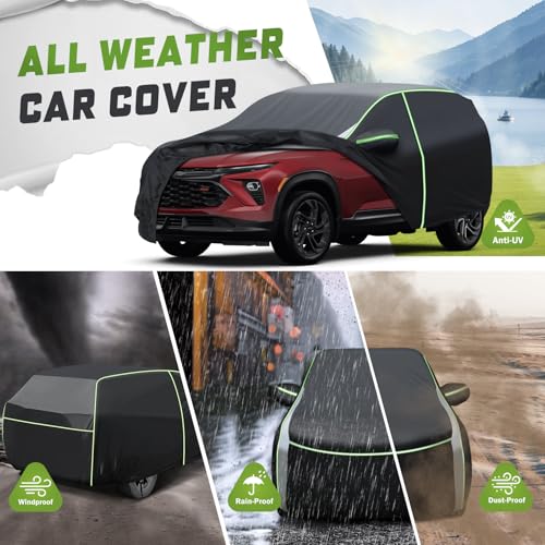Image of Mixsuper Liner Car Cover for Chevy Trailblazer 2020-2026, 7 Layers Full Car Cover All Weather Car Covers for Trailblazer, Waterproof Outdoor Cover with Zipper Door Reflective Strips