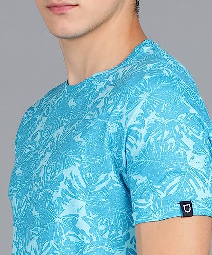 Image of Urbano Fashion Men's Printed Half Sleeve Slim Fit Cotton T-Shirt