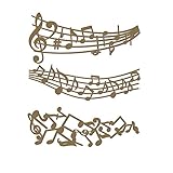 Music Borders Scrapbooking Laser Cut Chipboard - 3 Piece Set