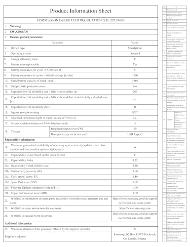 Samsung Galaxy A26 5G 256GB Teléfono Móvil, Inteligencia Alucinante, 6GB RAM, 50MP Cámara, Blanco, Garantía del Fabricante 3 Años + 1 Año Extra