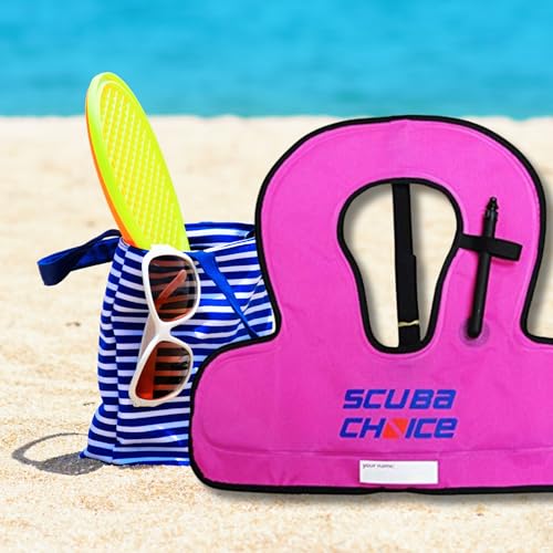 image for Scuba Choice Kid's Snorkel Vest with Name Box, Purple – Lightweight 