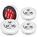 SOAIY Lot de 4 Lampe Spot LED Autocollant Éclairage Supplémentaire Alimenté par 3 Piles/Batteries pour Penderie/Placard/Étagère/Entrée/Cuisine/Passage - Blanc