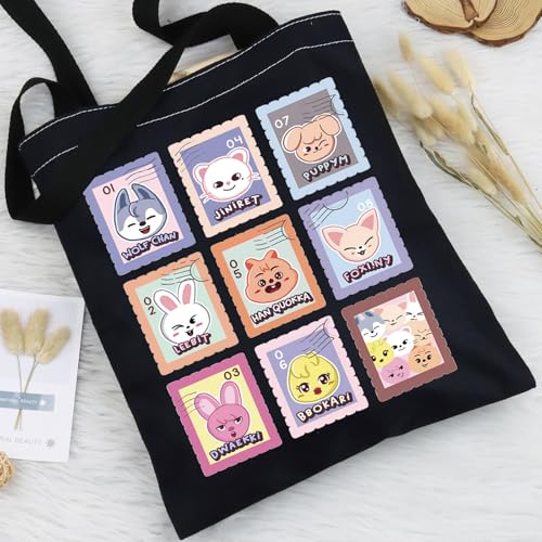 BWWKTOP Pop Music Group Canvas Tote Bag Korean Pop Music Gifts Boy Band Shoulder Bag miniatura 6