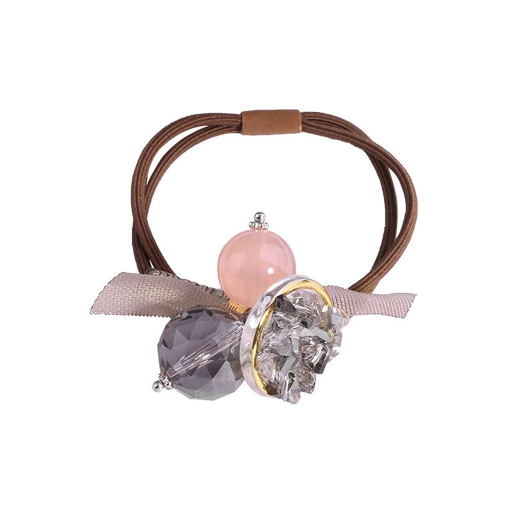 Cheveux corde fille avec boule ronde cristal pour élastique