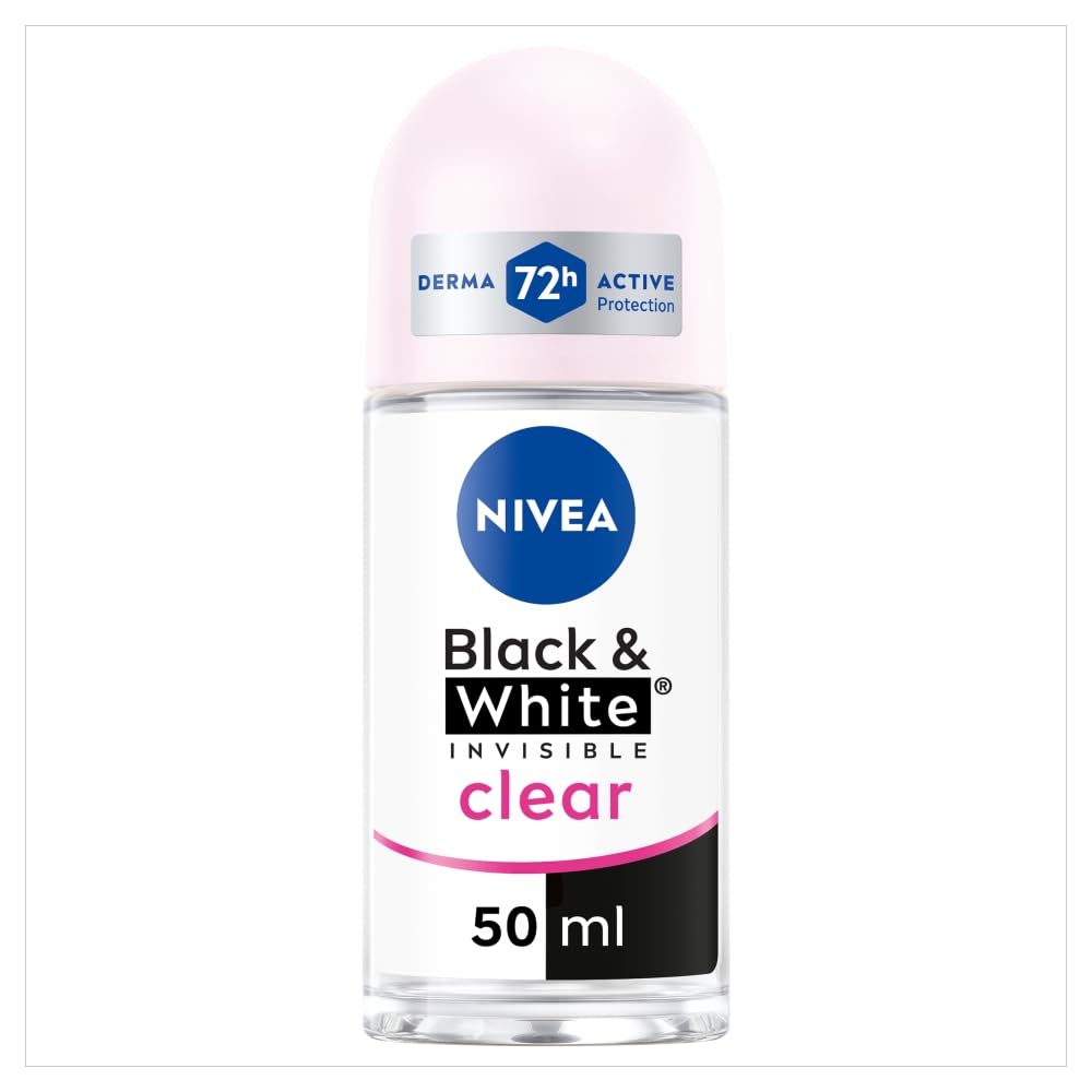 Nivea Invisible for Black & White Roll-On Deodorant, 50ml