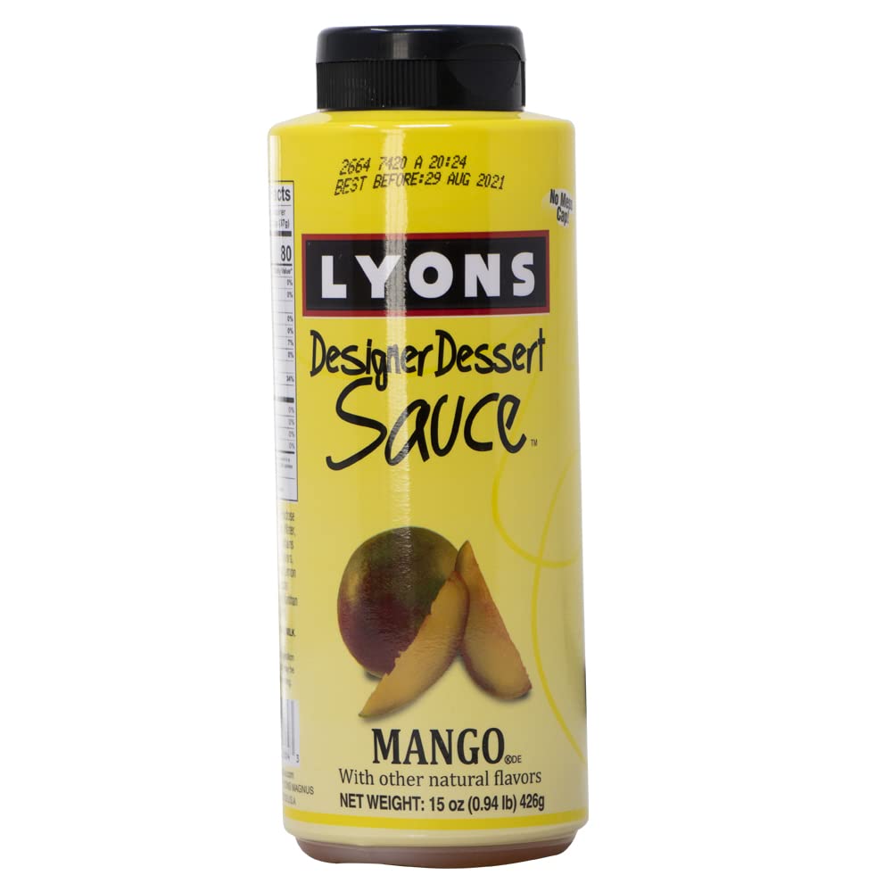 Lyons Mango Designer Dessert Sauce (Pack of 12 Bottles)