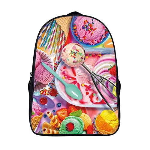 Sac à dos scolaire enfants fini le mal d'épaule motif Dessert 3D