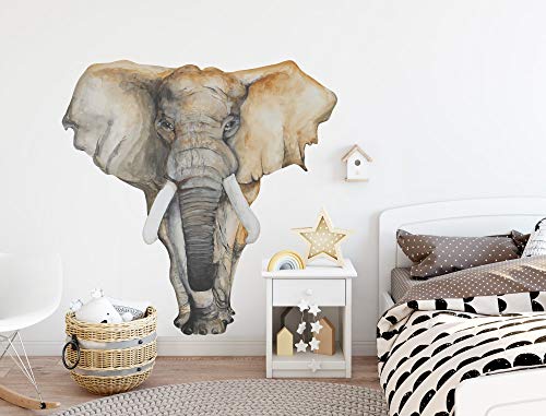 Tatuaggio murale acquerelloAfrica Elephant savana animali decoro Cover