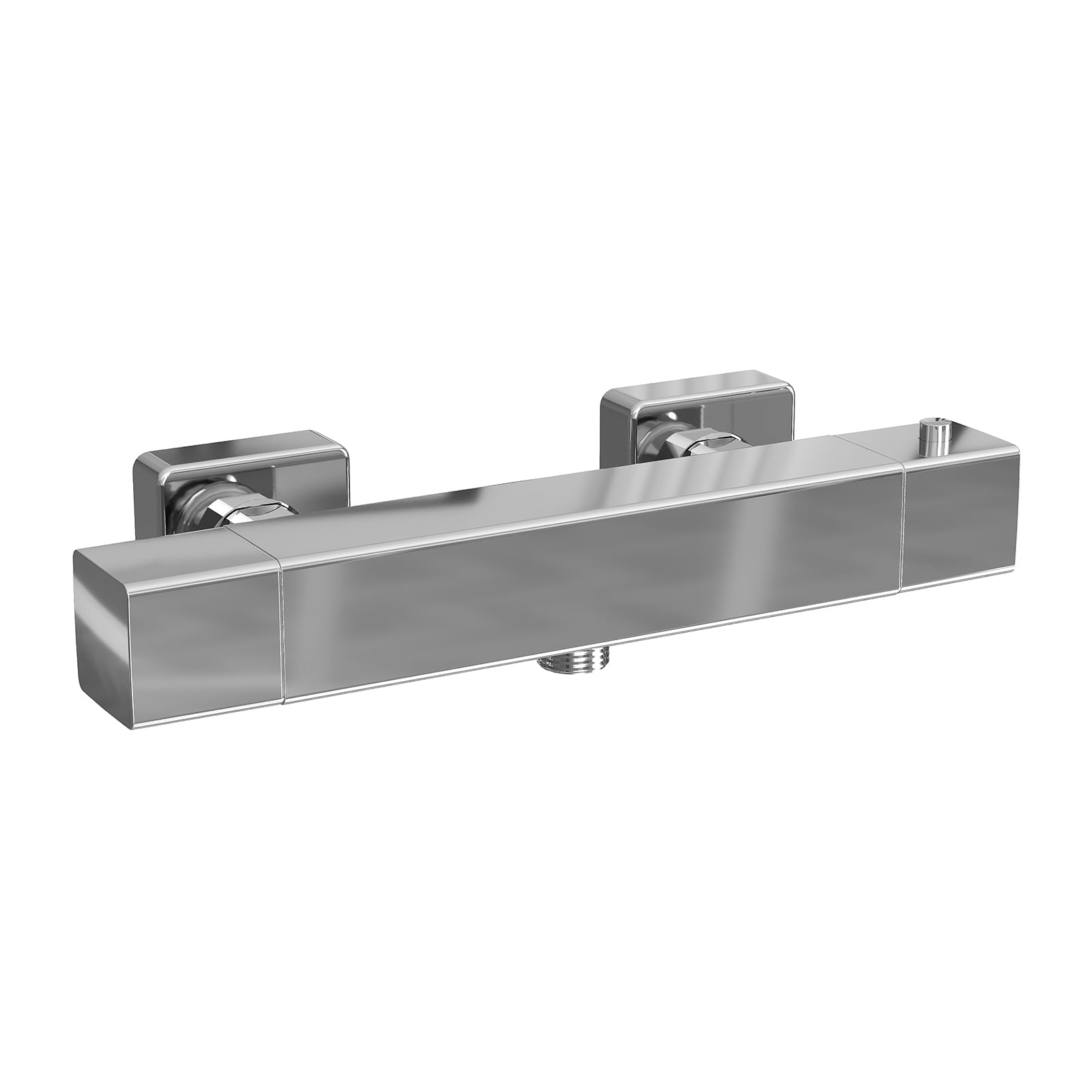 Grifo termostático de ducha con tope de seguridad de 38 °C, conector de 15 cm, grifo mezclador para ducha, sistema de ducha de latón