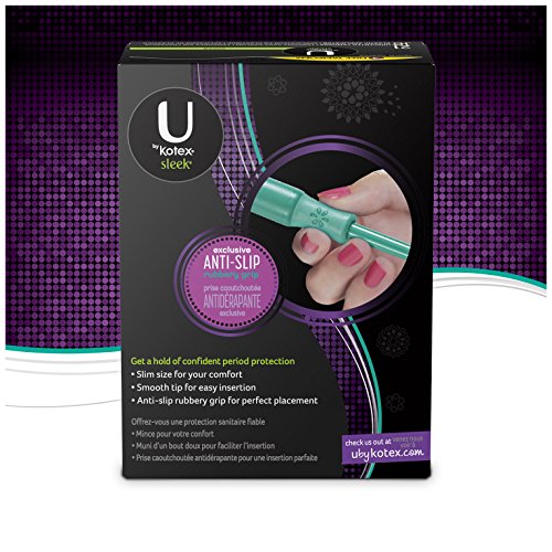 U by Kotex Sleek Tampons, Super Absorbency, Fragrance-Free, 34 Count