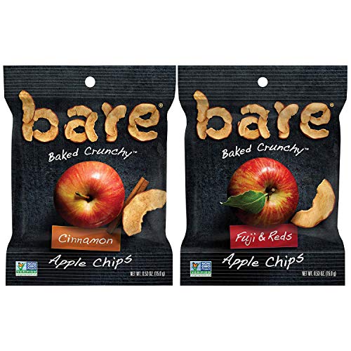 Bare Baked Crunchy Apples Fruit Snack Pack, Gluten Free, Fuji & Reds and Cinnamon Flavors, 0.53…