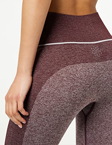 AURIQUE Collant Sportivi Donna, Bruno-Rosso, 42