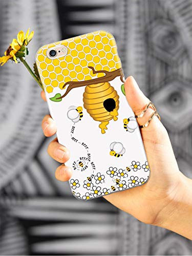 Inspired Cases - 3D Textured Iphone 6 Plus/6S Plus Case - Rubber Bumper Cover - Protective Phone Case For Apple Iphone 6 Plus/6S Plus - Honey Bee #TOP1
