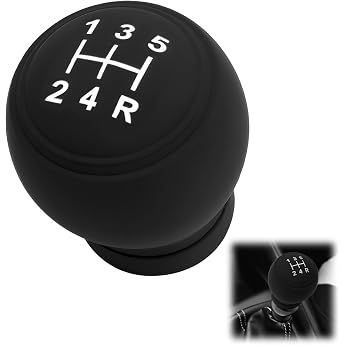 Car Gear Knob 5 Gear Cover TPU Non-Slip Silicone Universal Black