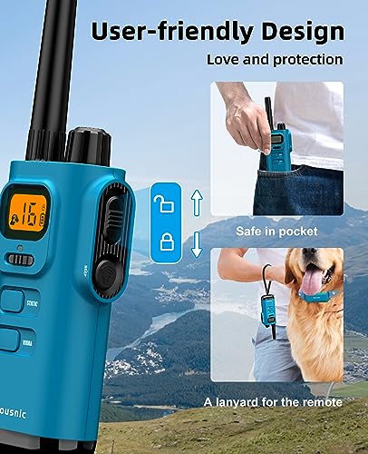 Bousnic Dog Shock Collar with Remote - [New Edition] 4000FT Dog Training Collar for Large Medium Small Dogs (8-120lbs) Waterproof E Collar with Beep, Vibration, Safe Shock - Thumbnail 6