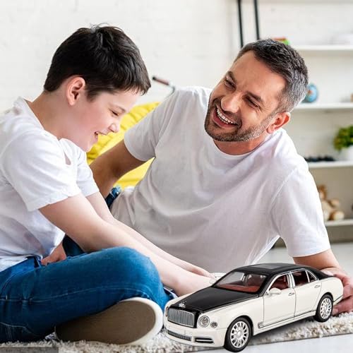 Image of Bentley MULSANNE 1:24 Diecast Scale Model Metal Pull Back Toy car for Kids with Openable Doors & Light, Music Toy Vehicle for Kids - Colors as Per Stock(Design-59)