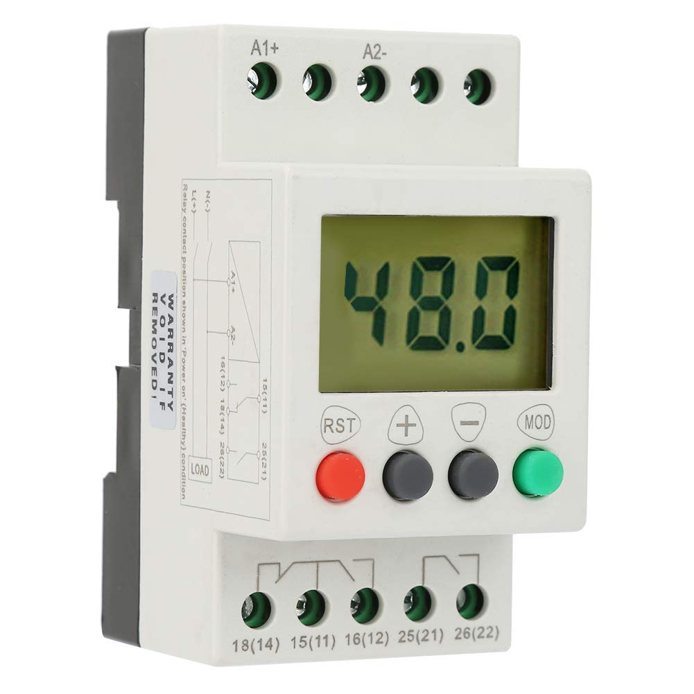 SVR1000 Überspannungs- Und Unterspannungsschutzrelais – Einphasig, Modulare Hutschienenmontage, LCD, AC/DC 24-48V