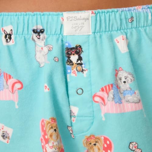 PJ Salvage womens Flannel Pajama Short Bottom4