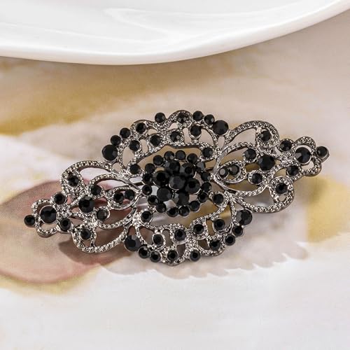 Image of Vintage Wedding Bridal Crystal Art Deco Rhinestone Brooch Pin