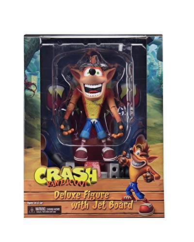 Image of NECA Crash Bandicoot - 7 inch Scale Action Figure - Deluxe Crash with Jet Board