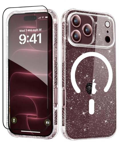 MIODIK for iPhone 18 Pro Max Case/iPhone 17 Pro Max Case, Sparkle Clear