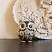 Vintage Black Owl Statue Home Decor - Evil Eye Accent for Bookshelf, Bedroom, Living Room, Office & Table. Cute Small Animal Sculpture Gift for Owl & Birds Lovers