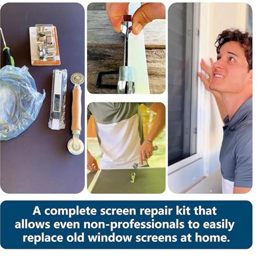 Kit de reemplazo para mosquiteras de ventanas, ideal para proteger tu porche, piscina y hogar 5