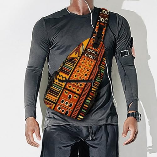 Bolso cruzado deportivo para mujer y hombre, diseño africano miniatura 7