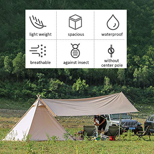 Carpa tipi de algodón impermeable para 2 personas miniatura 4