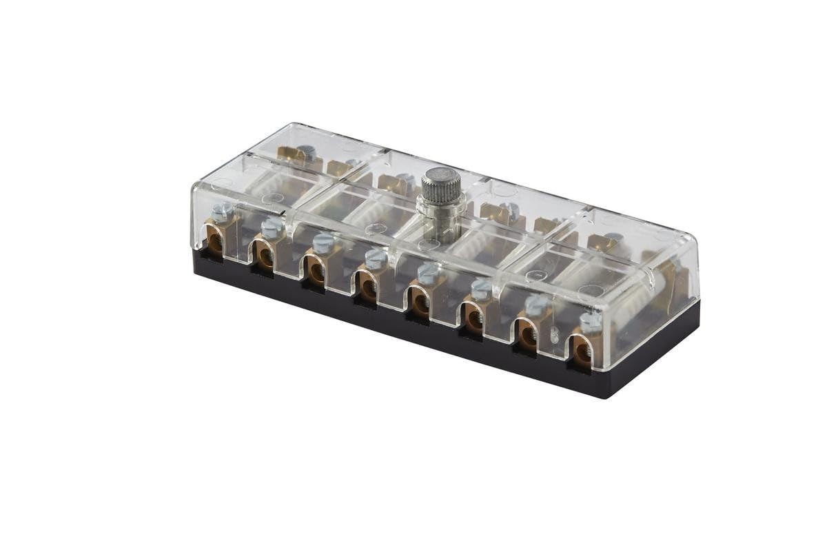 HELLA 8JD 002 290-211 Sicherungsdose - 8-polig - 8A - glasklar - Stecker: Schraubkontakt