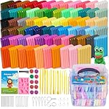 CiaraQ Polymer Clay, 50 Colors Oven Bake Clay with 8 pcs Modeling Tools, Modelling Clay Soft and Nontoxic DIY Plastic Tools and Accessories
