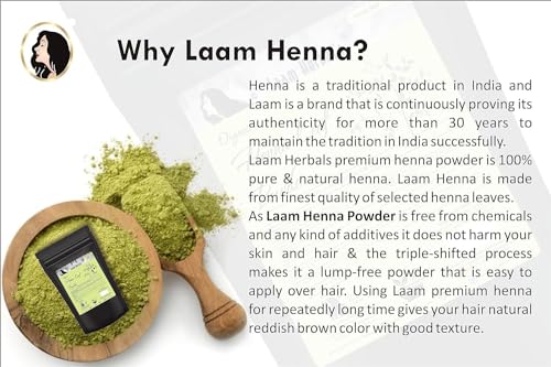 Heena Powder - Polvo puro y natural de henna 1000 g miniatura 3