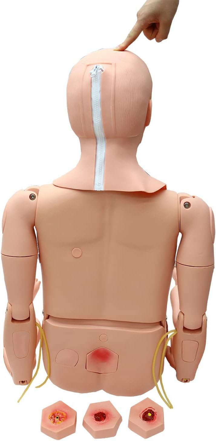 Fortgeschrittener anatomischer Krankenpflege-Trainingssimulator mit vollem Funktionsumfang, Modell eines Alten Mannes, Trauma-Erste-Hilfe-Notfallbohrer, medizinischer Dummy