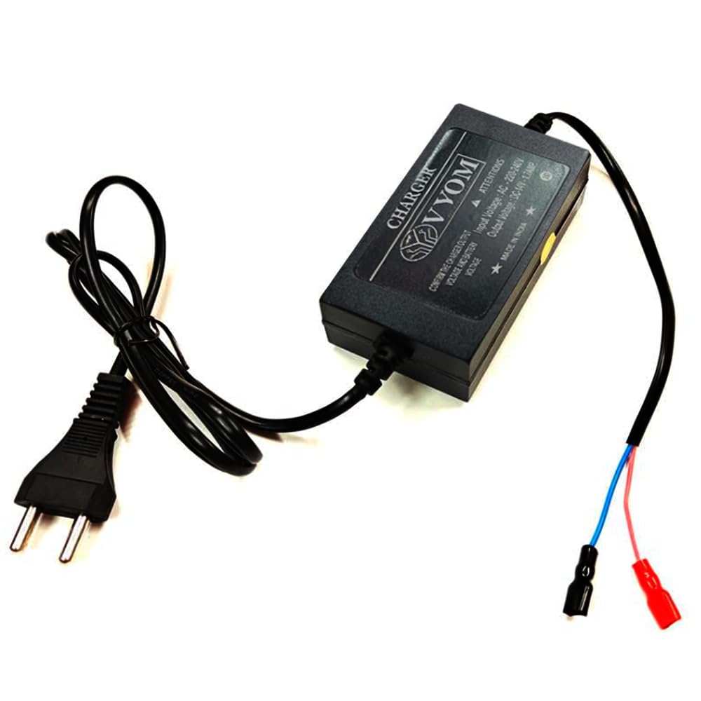 SixOhms 12V DC Battery Charger Adapter | 14V 2A SMPS Fast Charging Power Supply with Battery Thimble Connector | Compatible with Bike, Car, UPS, Inverter, LED Strip Lights, CCTV & DIY Electronics-image-22