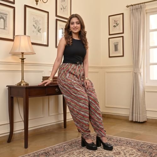 Image of FASHION GALLERY Women's Rayon Relaxed Fit Patiala Salwar with Full Length Drawstring Closure Type and Flexible Waist|Patiala Pant for Woman