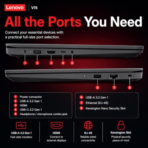 Image of Lenovo 2026 New V-Series Business and Student Laptop, Intel Powerful Processor, 16GB DDR5, 1TB PCIe, 15.6 inch FHD Anti-Glare, Ultra Slim Design, Wi-Fi 6, Bluetooth 5.3 Long Battery Life, Windows 11 Pro