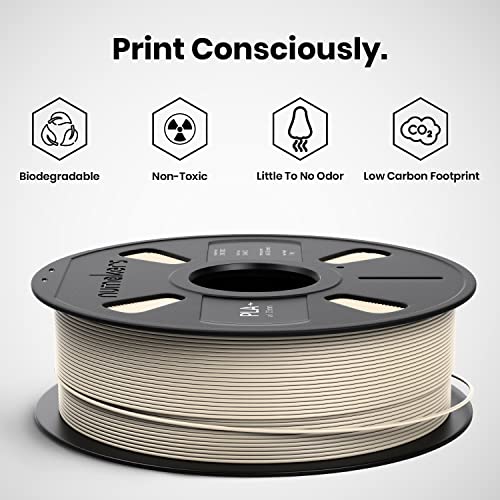 Image of NUMAKERS PLA Plus (PLA+) 3D Printer Filament, 1.75mm, Dimensional Accuracy + /- 0.03 mm, 1 kg Spool (2.2 lbs), Compatible with Most FDM Printers (Ivory)
